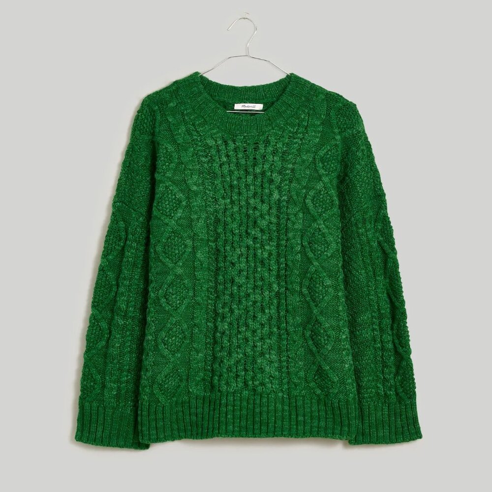 Madewell Cable-Knit Oversized Sweater